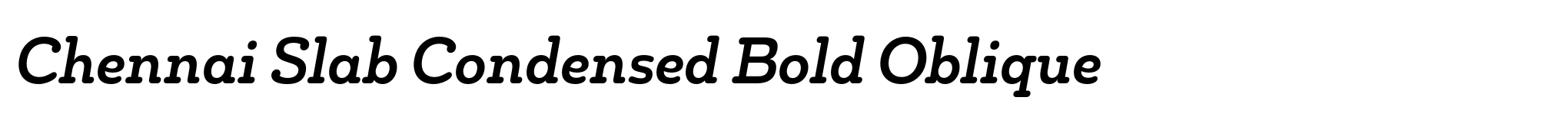 Chennai Slab Condensed Bold Oblique image